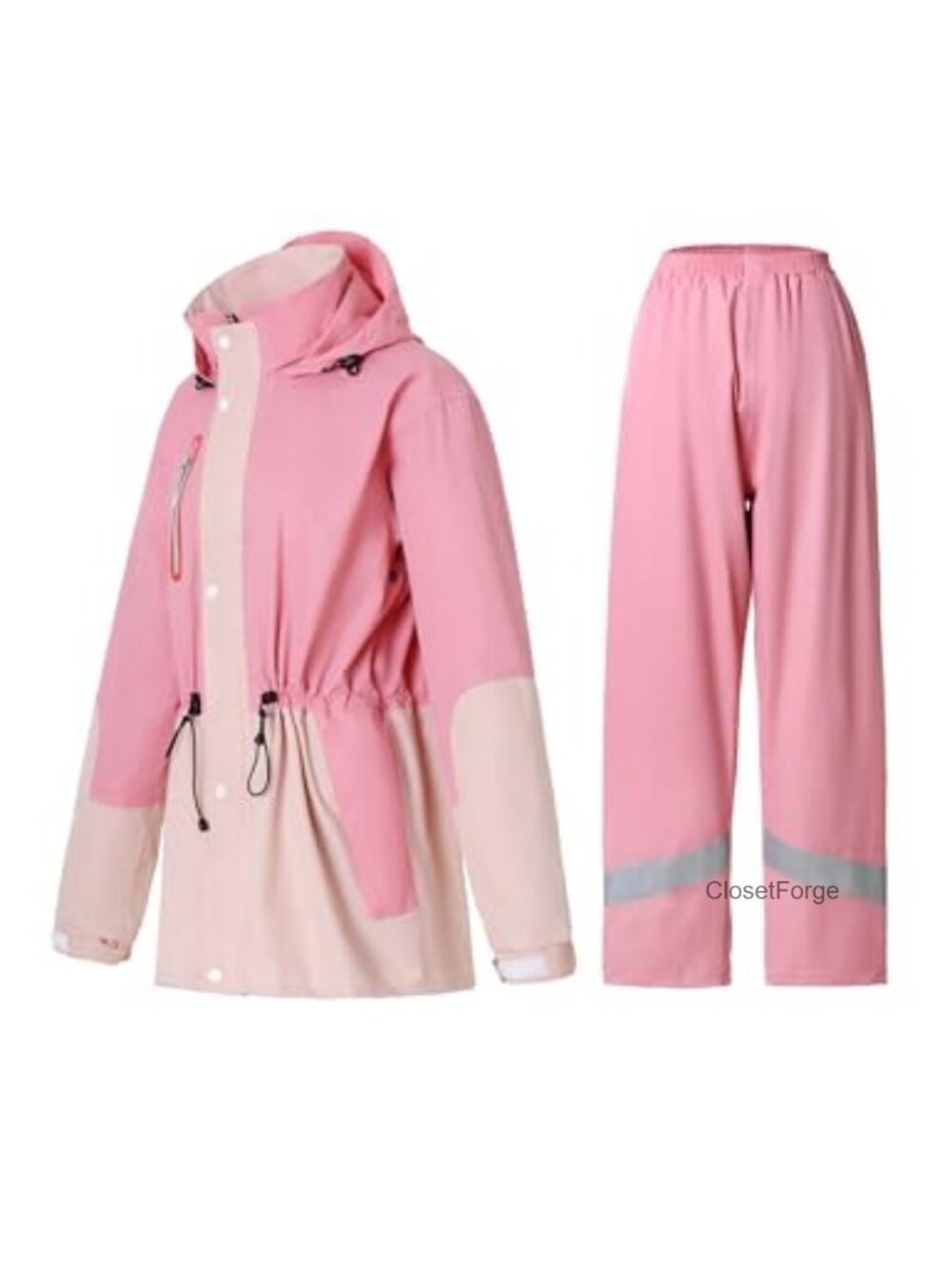 Waterproof Rain Jacket and Pants 2 Piece Set Breathable Outdoor Rain Gear